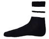 Large Low Cut Skater Black Socks With White Stripes